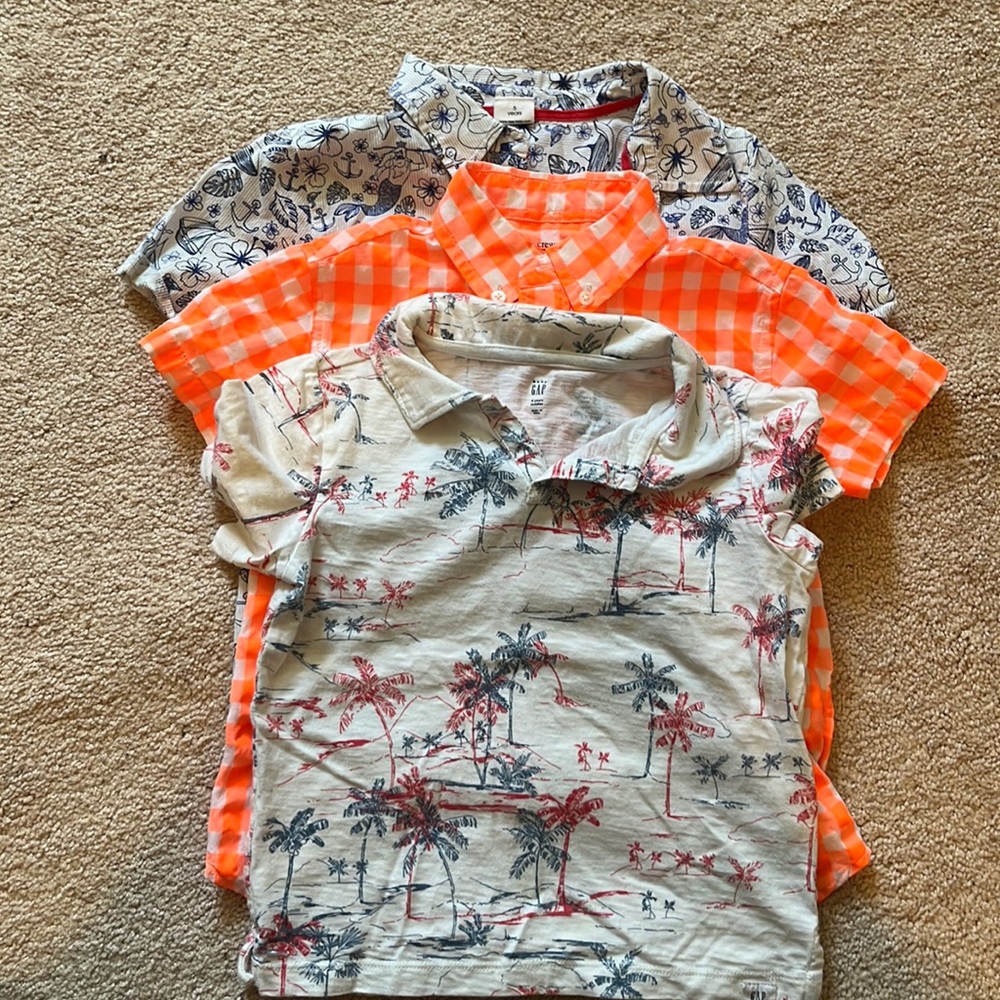 Size 4-5T bundle of “dressy” or “beachy” boys shirts.
